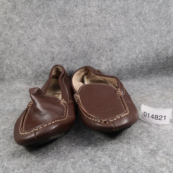 Dexter Shoes Mens 10.5 Casual Loafer Slip On Leather Brown Moc Toe Driving Flats